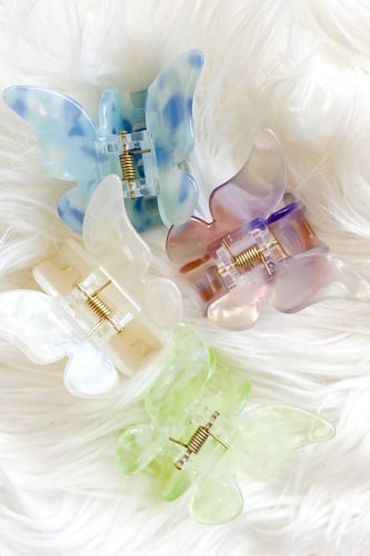 Blue Butterfly Hair Clip